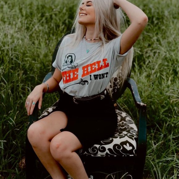 THE HELL I WON’T Handmade Graphic Tee - Picture 9 of 11